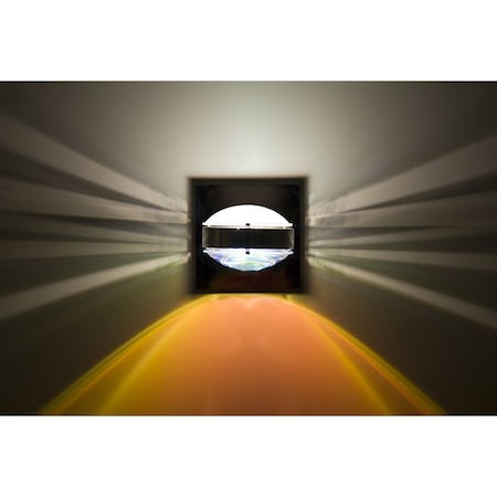 Besa Lighting Optos Wall Sconce, Frost/Warm Dicro, Chrome Finish, 1x5W LED OPTOS1W-FRWD-LED-CR